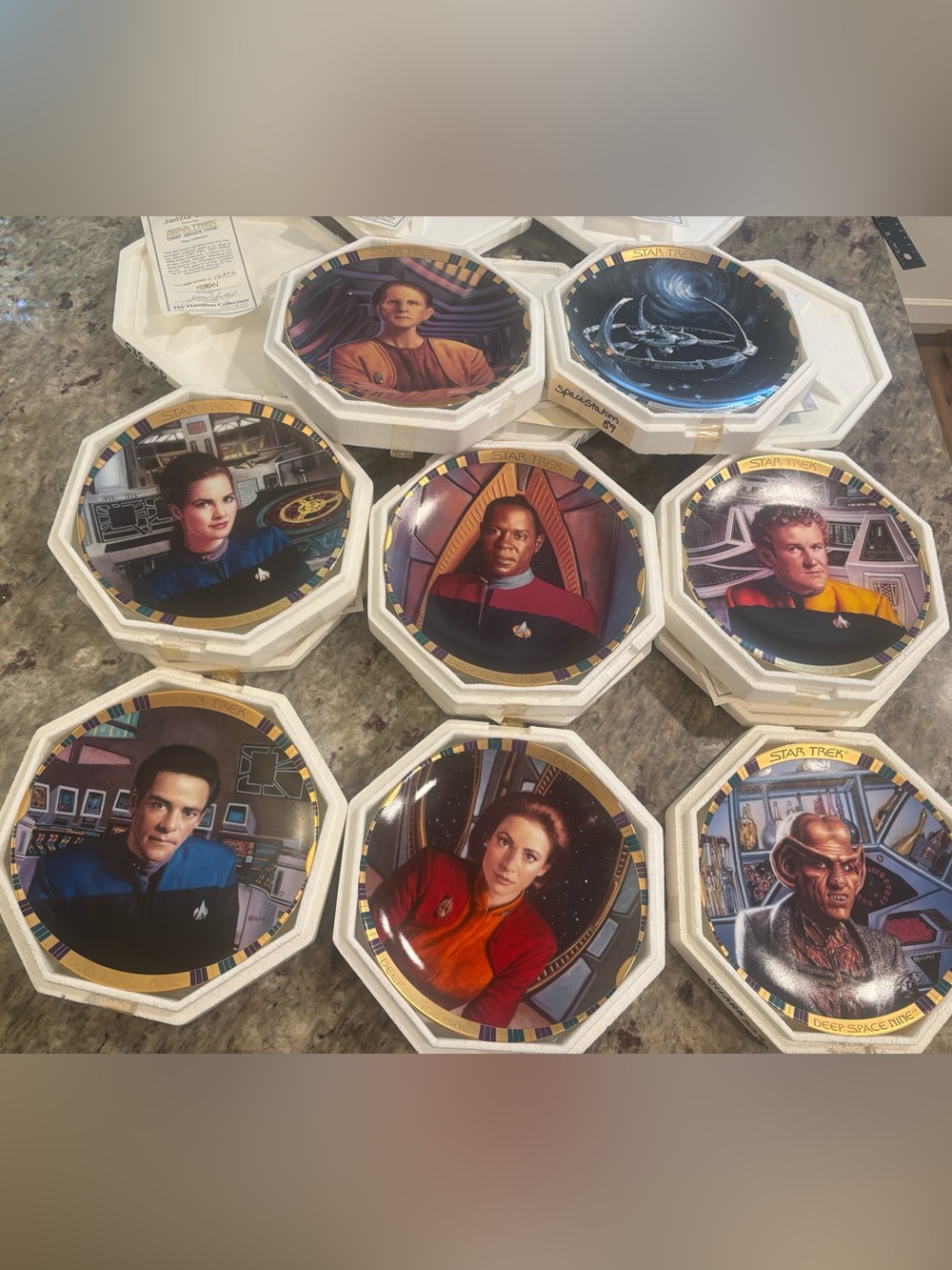 Star Trek Deep Space 9 Hamilton 8 plate collection complete set